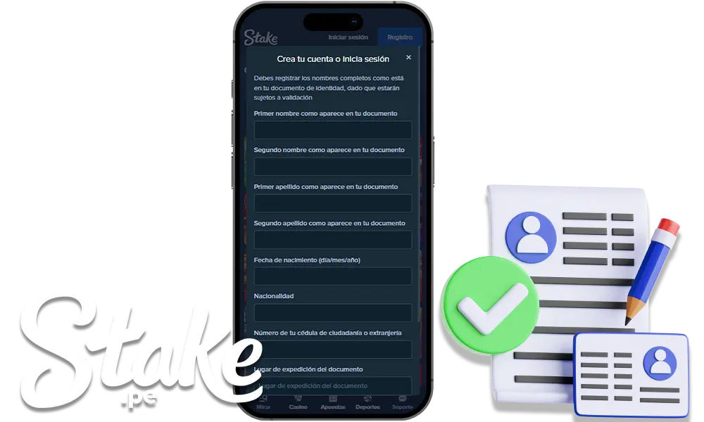 Registrarse en Stake Perú desde la aplicación móvil